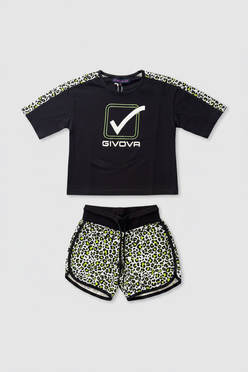 Completo Bambina T-Shirt e Shorts GIVOVA - Taglia 7 anni