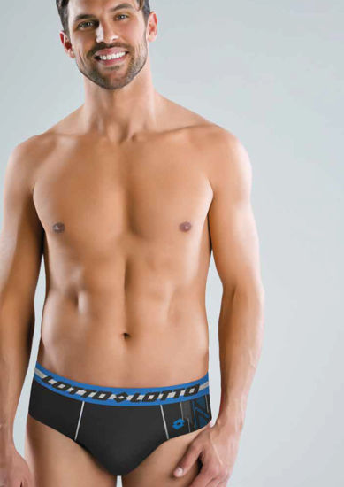 Slip in cotone elastico in vita con scritta marchio LOTTO