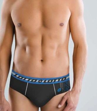 Slip in cotone elastico in vita con scritta marchio LOTTO
