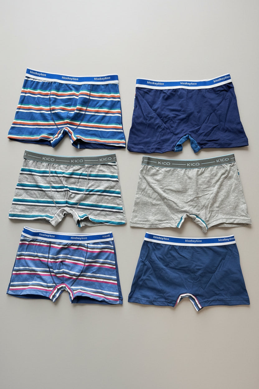 Boxer Bambino a righe con elastico esterno KICO