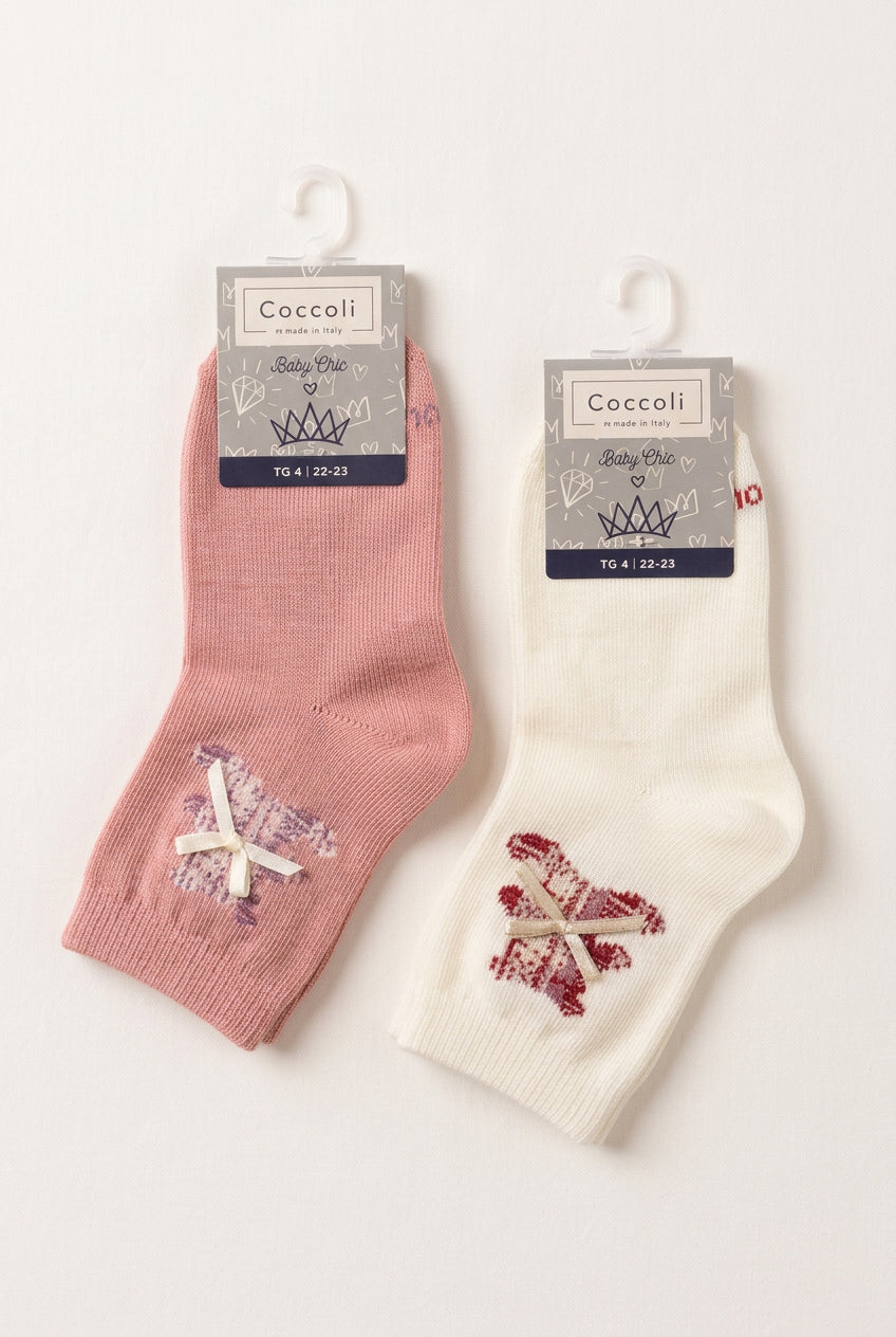 Bipack Calze corte invernali Bambina in caldo cotone COCCOLI