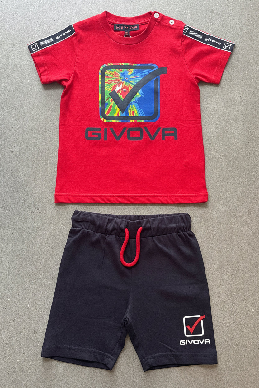 Completo Neonato T-Shirt a mezza manica e Pantaloncino GIVOVA