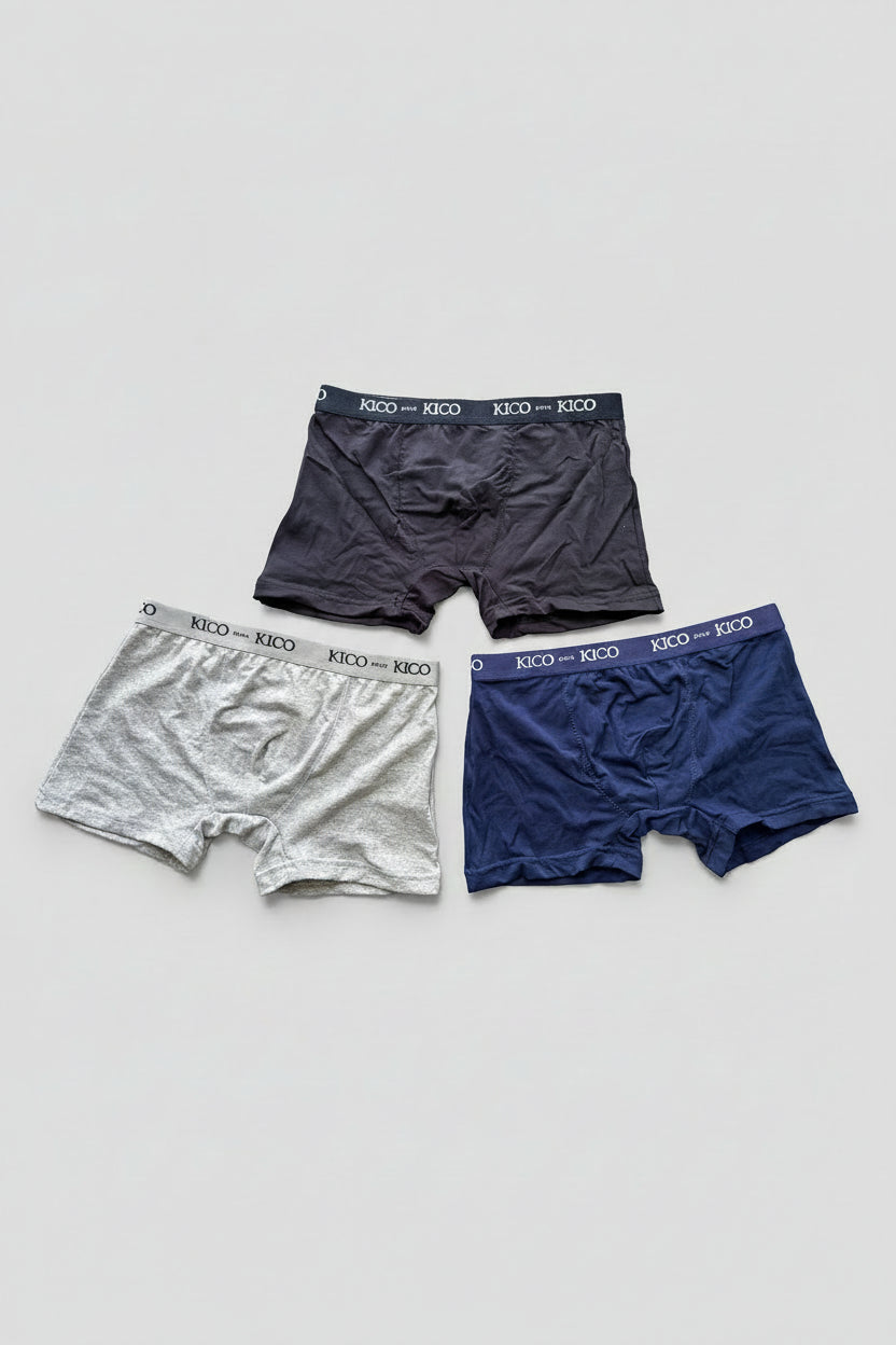 Boxer Bambino tinta unita con elastico esterno KICO