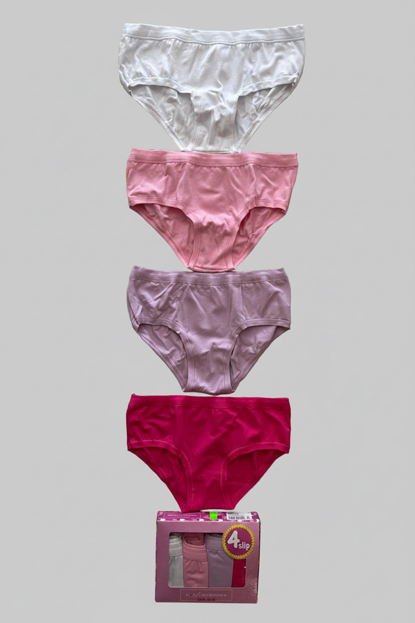 Confezione da 4 Slip Ragazza ROSSOPORPORA KIDS
