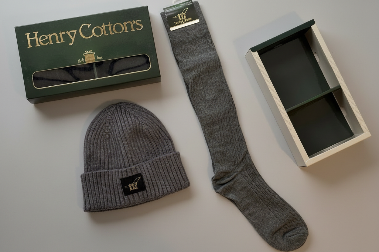 Gift Box con Cappello + Calza Lunga in Caldo Cotone - Henry Cotton’s