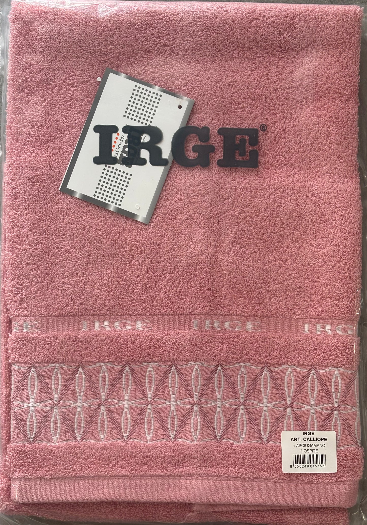 Coppia di asciugamani 1+1 Cotone IRGE