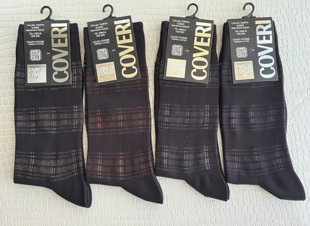 Calza Corta Uomo Caldo Cotone Fantasia - ENRICO COVERI