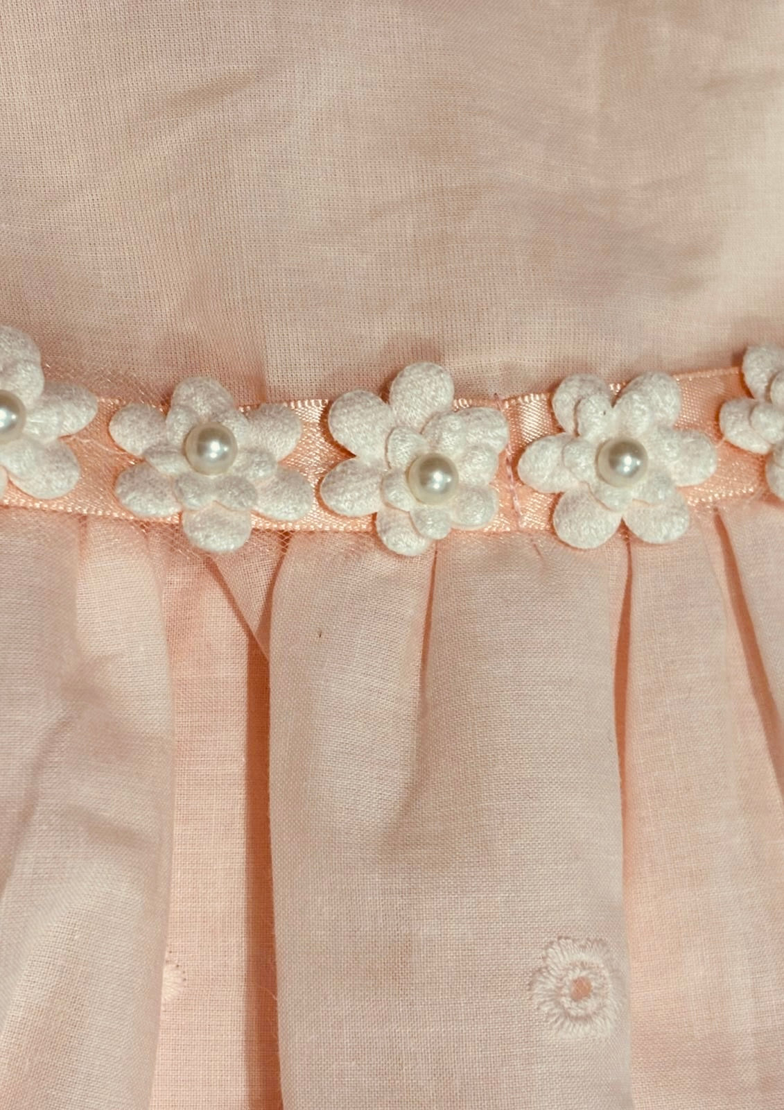 Abito neonata in pizzo Sangallo rosa cipria + cardigan corto tricot LOLLITOP