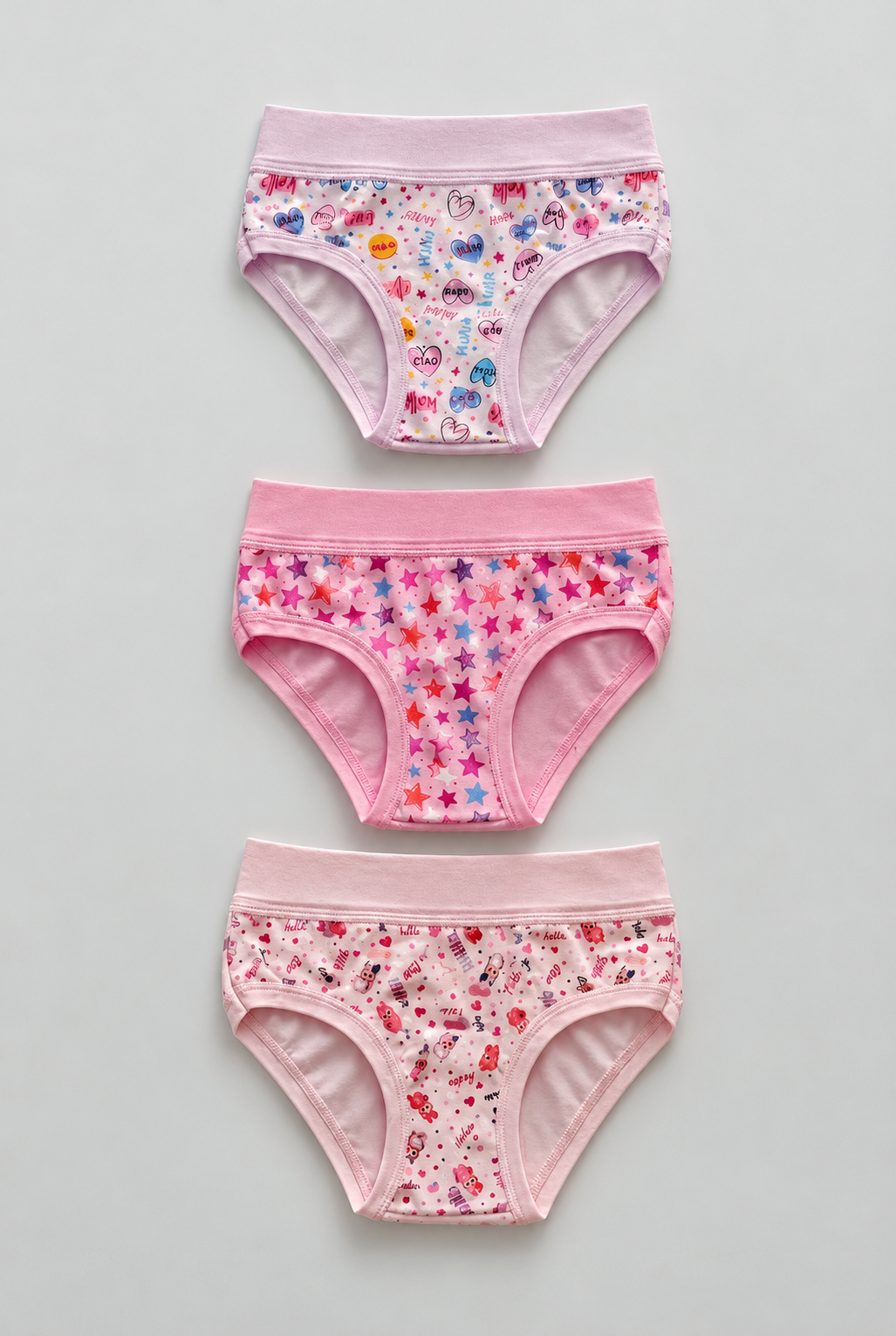 Tripack Slip Vita Alta Bambina ALVADA