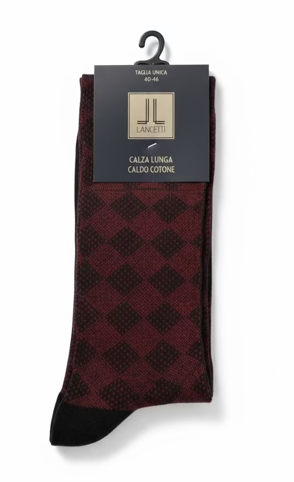 Calza Lunga Uomo Caldo Cotone Fantasia Scozzese - Gentleman LANCETTI