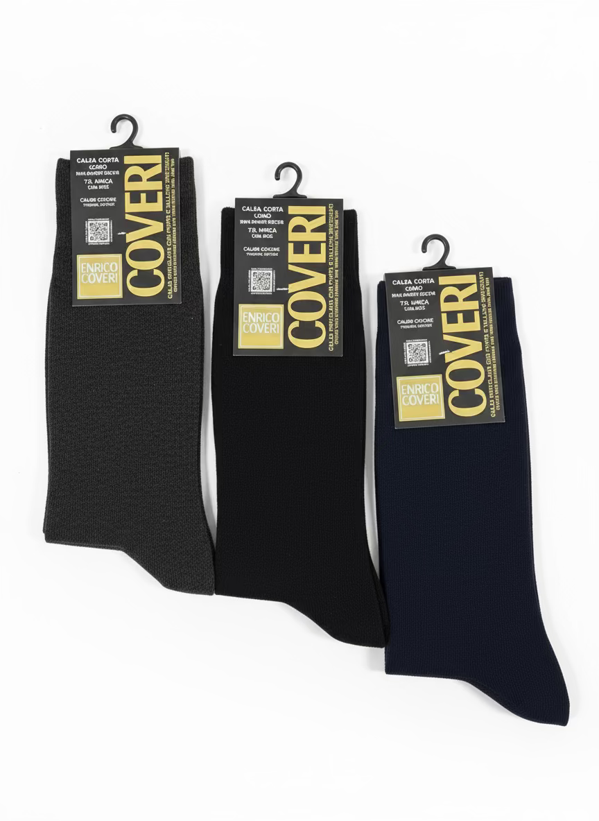 Calza Corta Uomo Caldo Cotone Tinta Unita - ENRICO COVERI