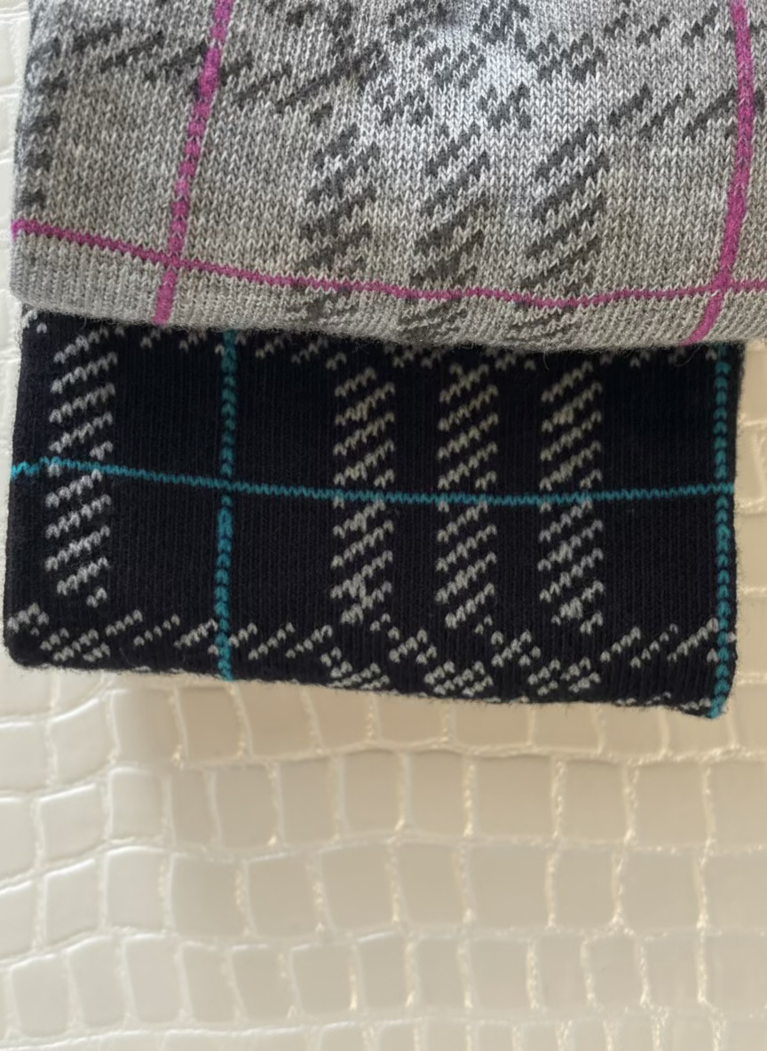 Tripack Calza Lunga Donna Fantasia scozzese in caldo cotone - CHARRO