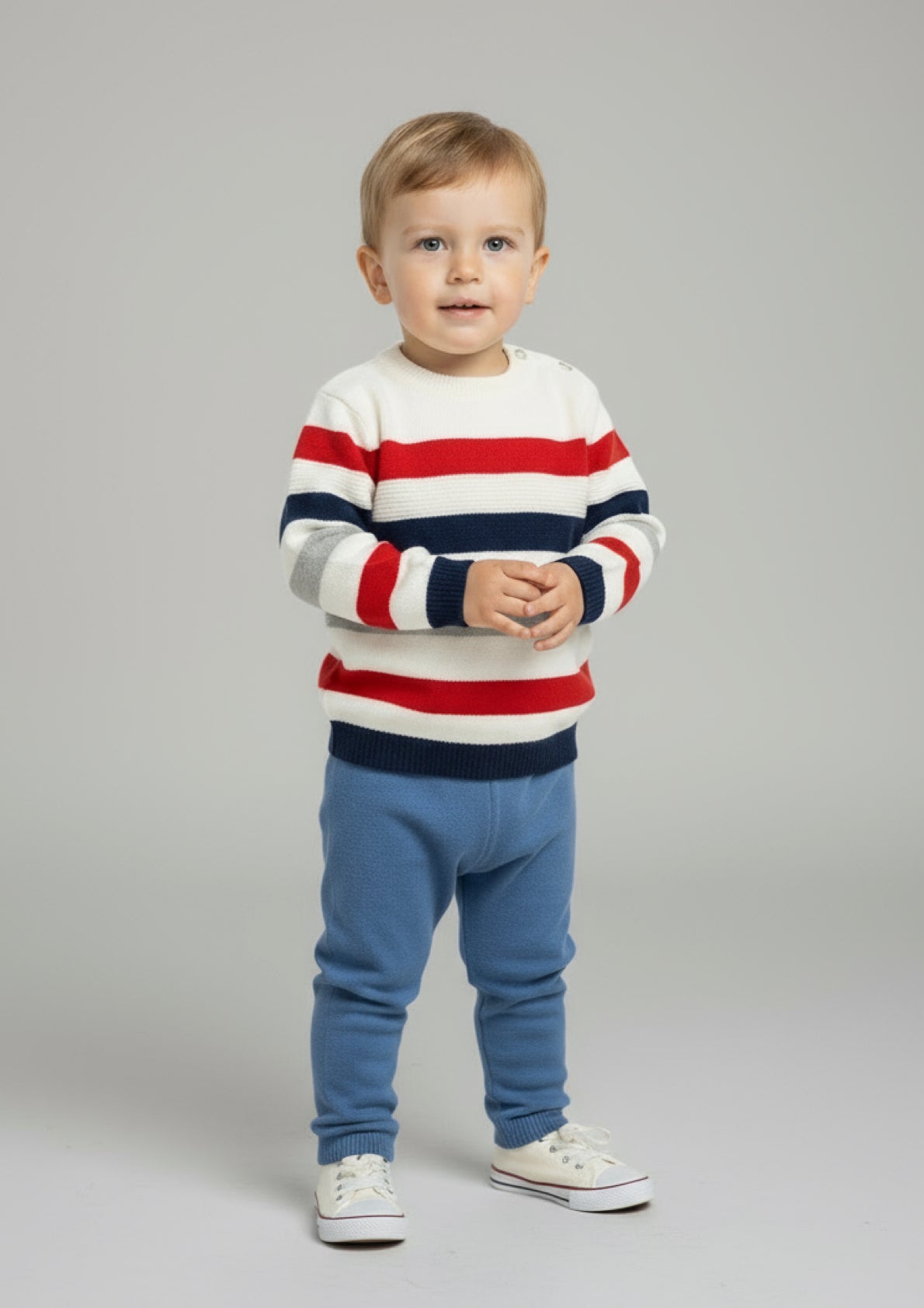 Maglioncino Neonato in cotone a righe STELLE&PUPI - Taglia 24 mesi