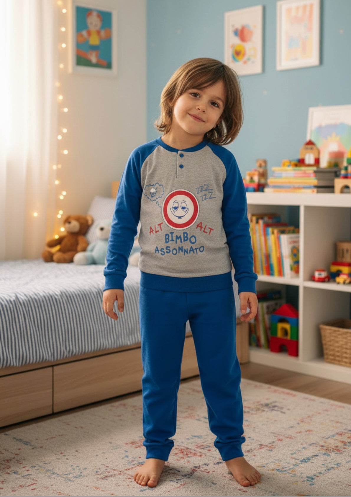 Pigiama Bambino manica lunga primaverile in Cotone linea “I Paciocchi”LIABEL - Taglia 6/7 anni