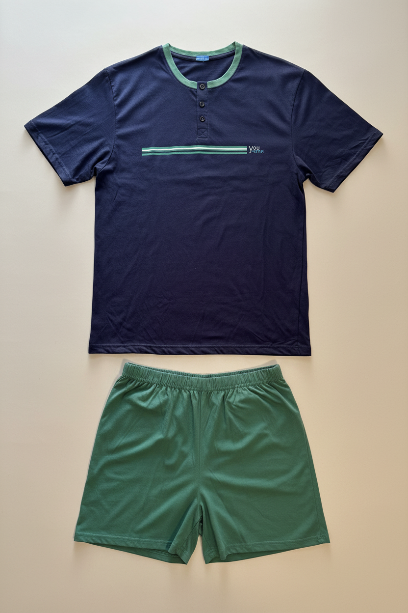 Pigiama uomo estivo Manica corta e pantaloncini YOU&ME - Taglia L