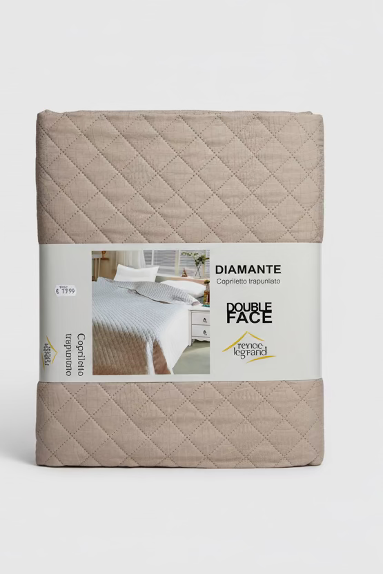Copriletto Trapuntato Leggero Una Piazza e Mezza Double Face Rombi DIAMANTE - Renée Legrand