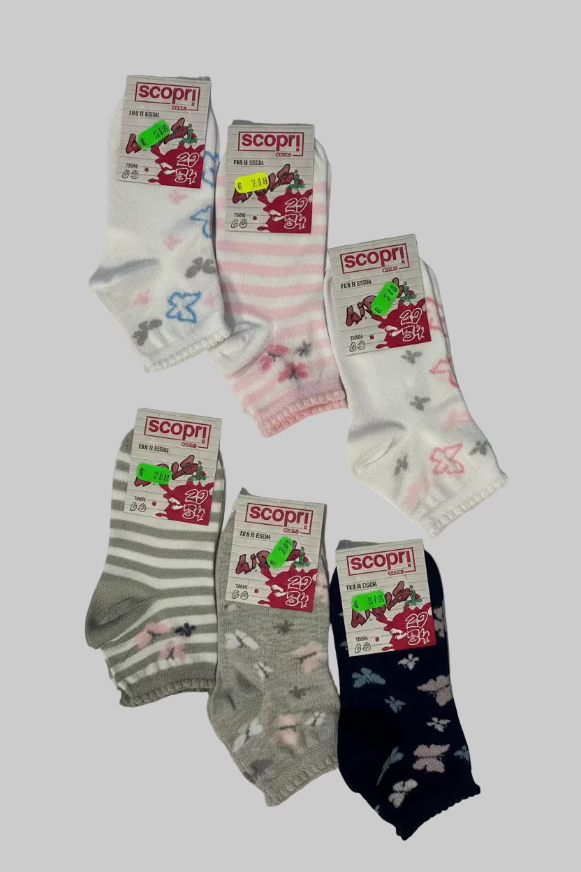 Bipack Calze corte estive Bambina in filo di scozia SCOPRI