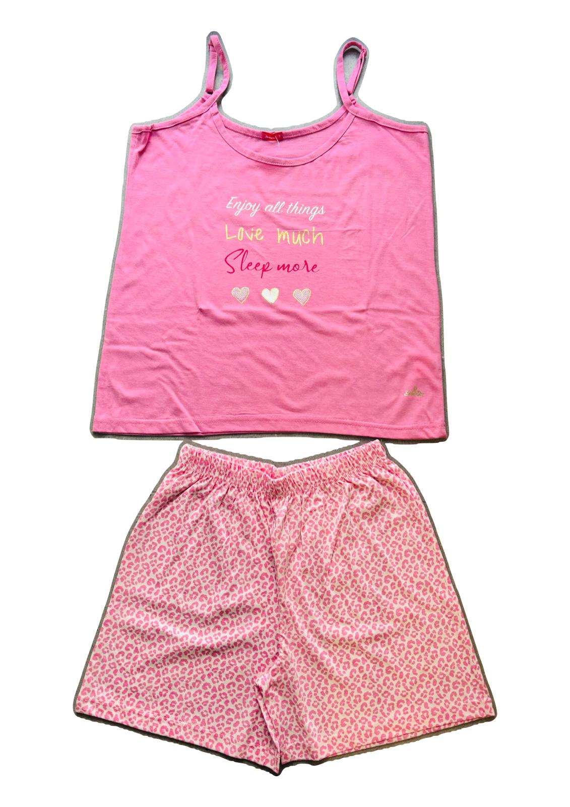 Pigiama donna corto canotta con spalline strette e pantaloncini - YOU&ME