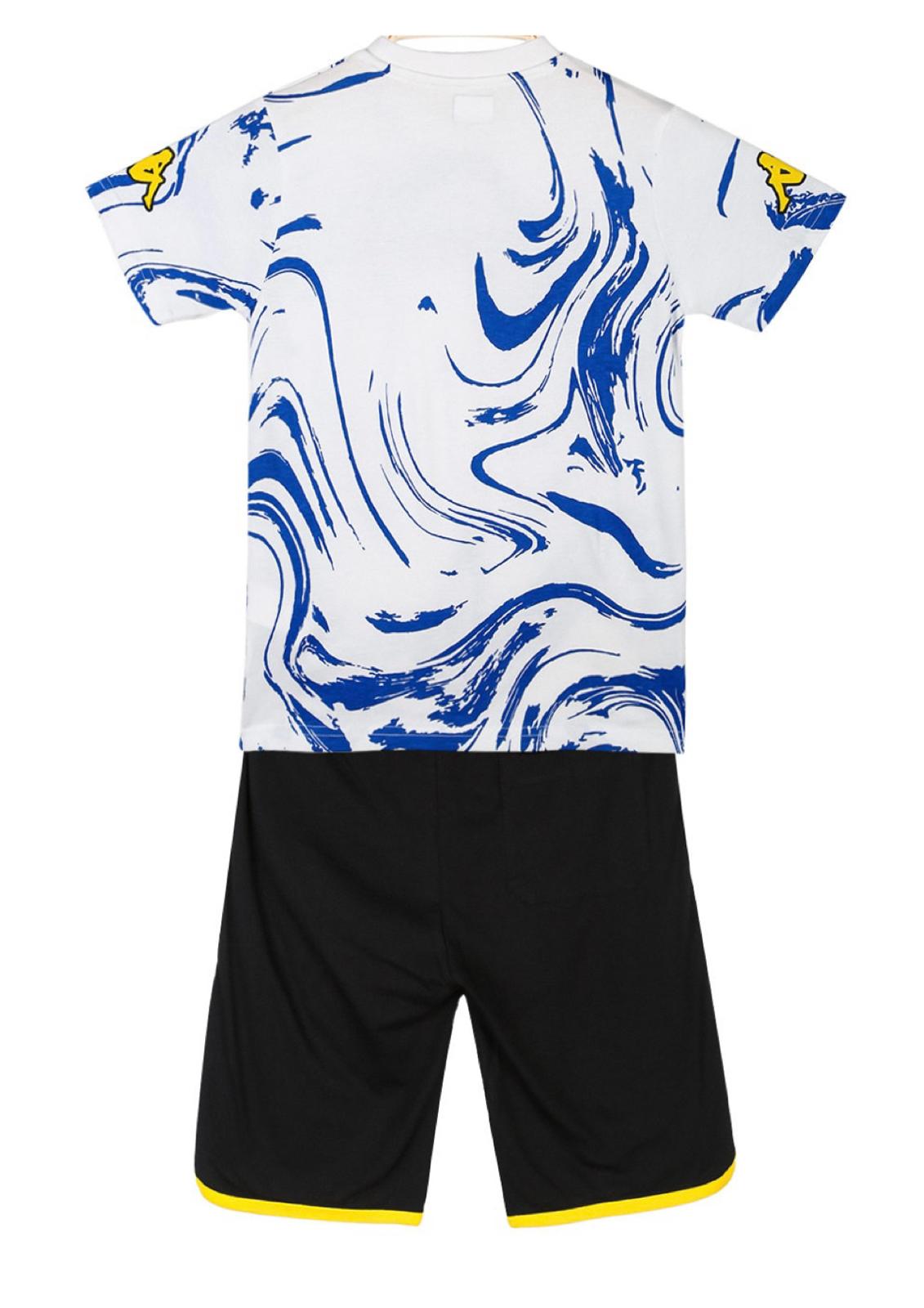 Completo Bambino T-shirt fantasia + bermuda nero KAPPA