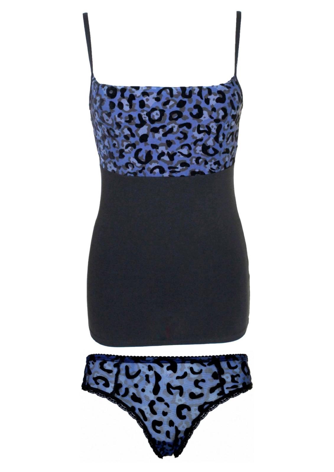 Completo intimo canotta e slip con stampa animalier – JADEA