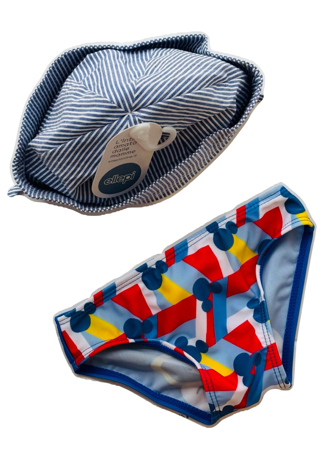 Completo mare cappellino ELLEPI + slip costume ELLEPI DISNEY