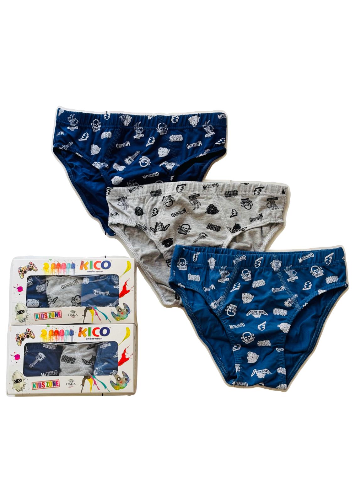 Tripack Slip Bambino con elastico interno KICO