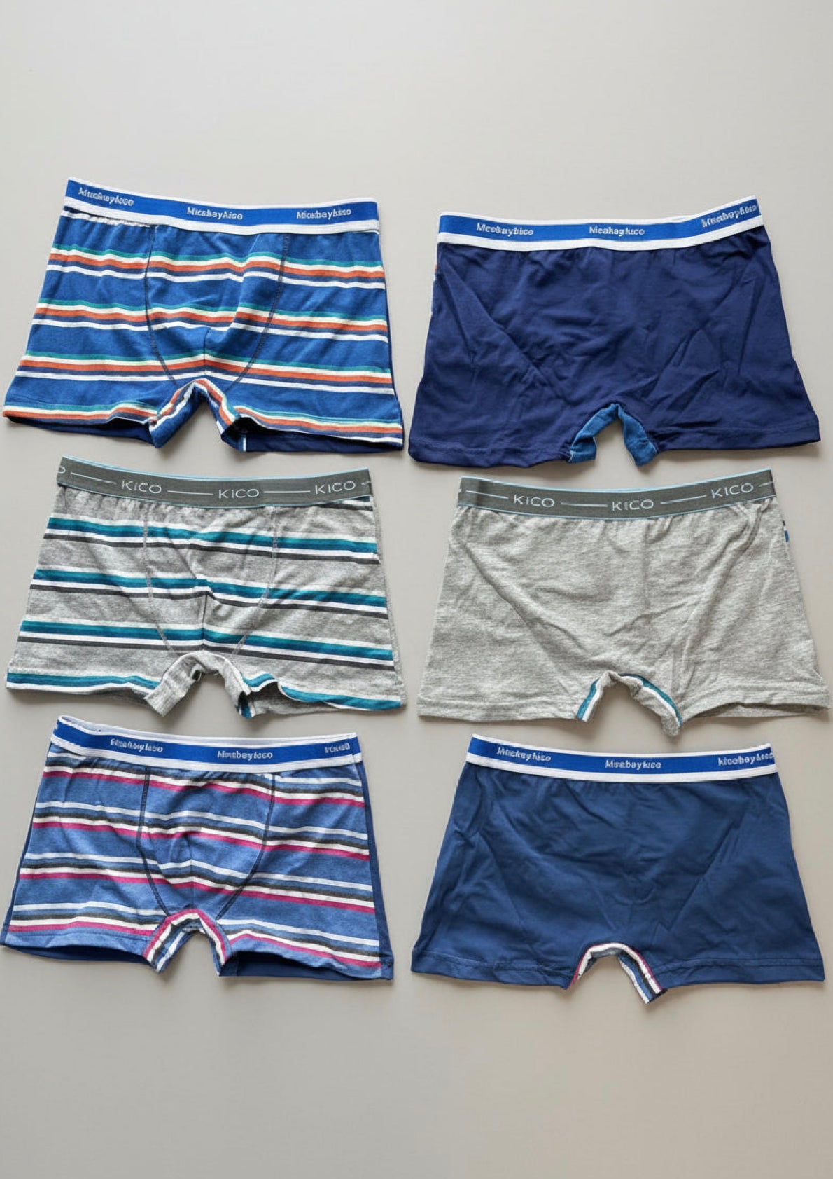 Boxer Bambino a righe con elastico esterno KICO