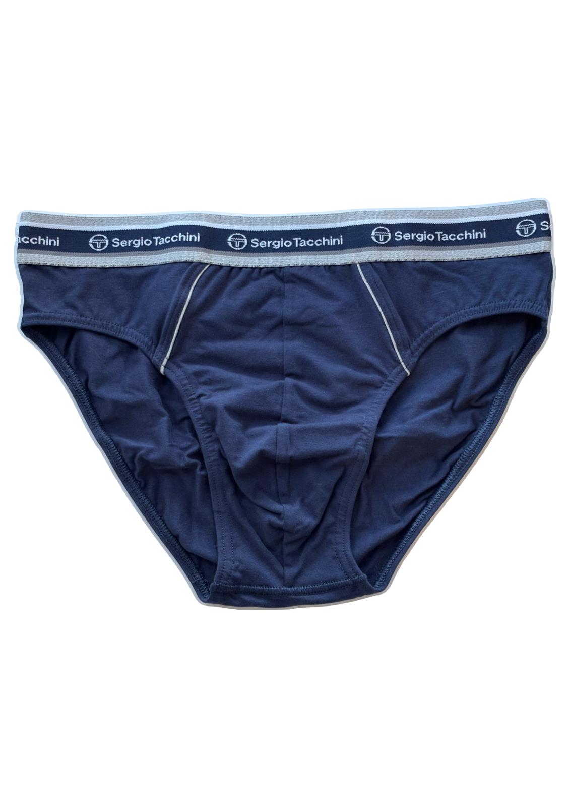 Slip in cotone elastico in vita con scritta marchio SERGIO TACCHINI