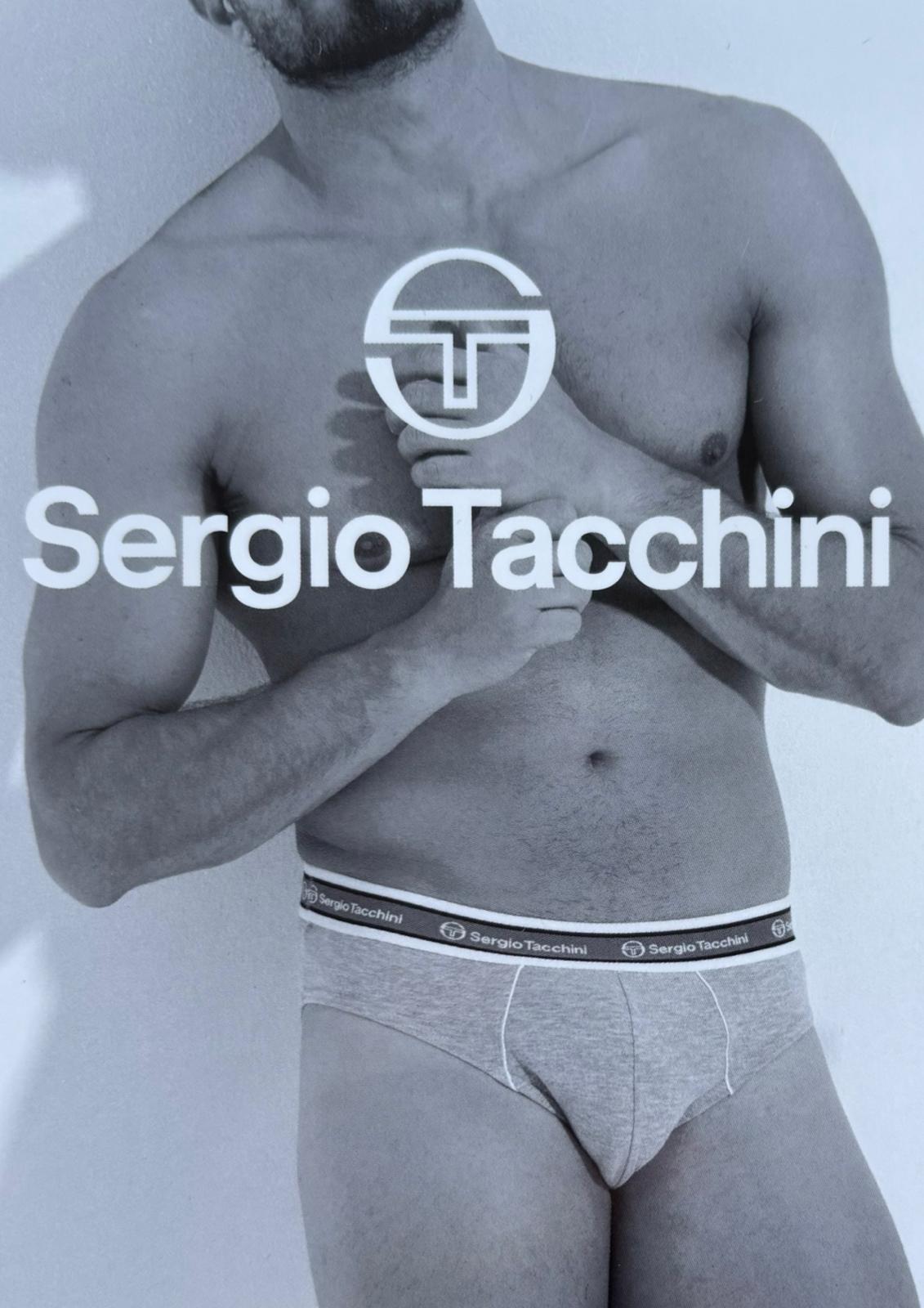 Slip in cotone elastico in vita con scritta marchio SERGIO TACCHINI