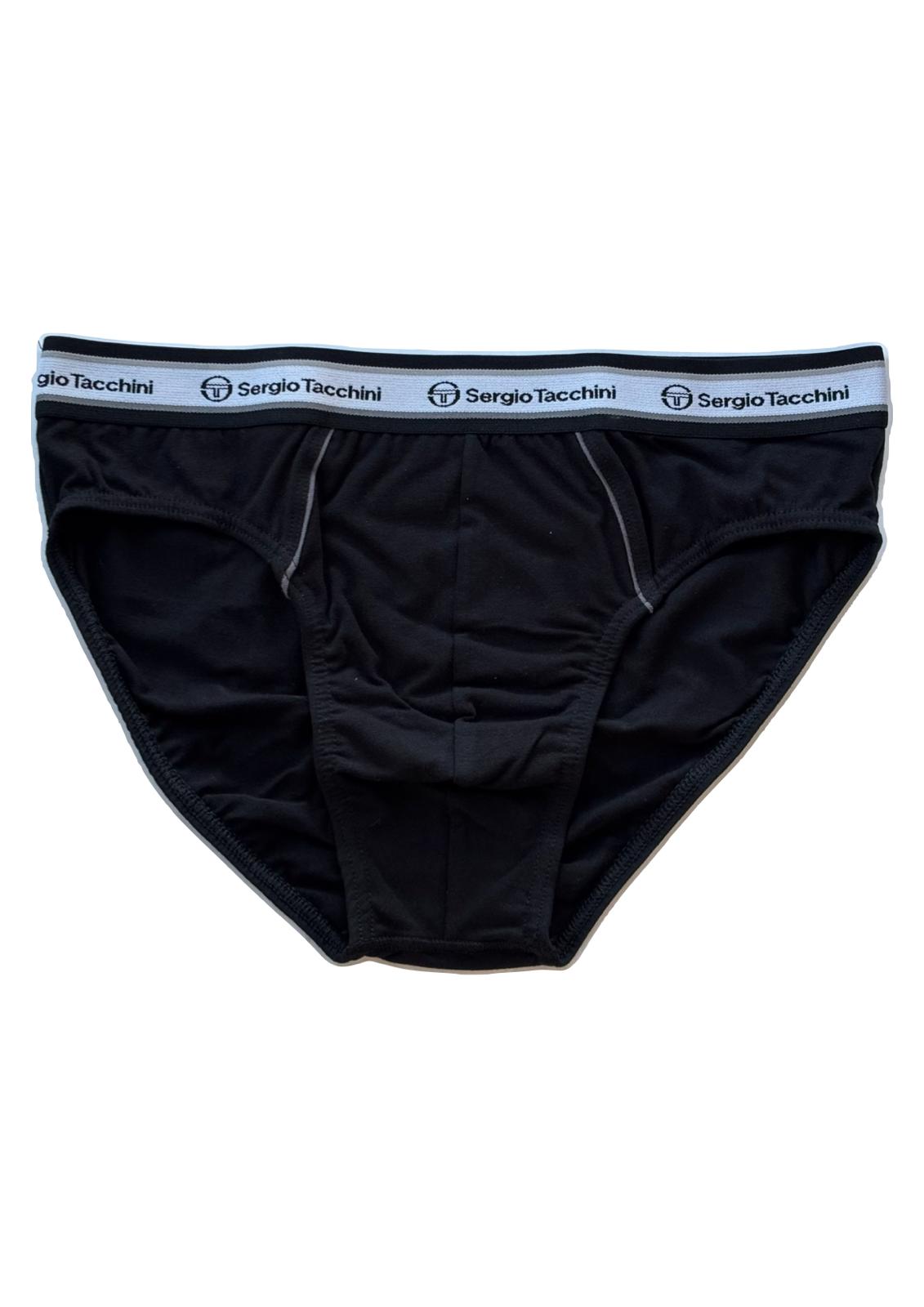 Slip in cotone elastico in vita con scritta marchio SERGIO TACCHINI