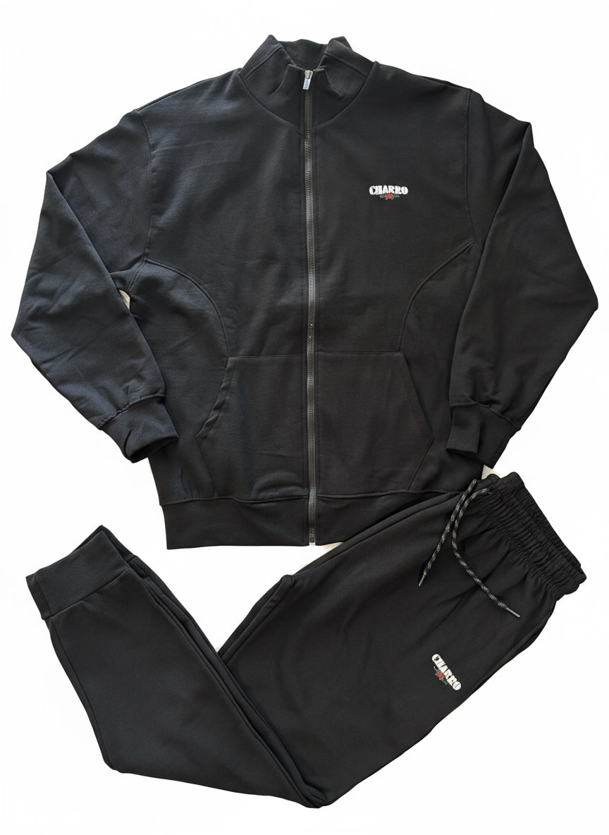 Tuta in felpa di cotone con zip CHARRO