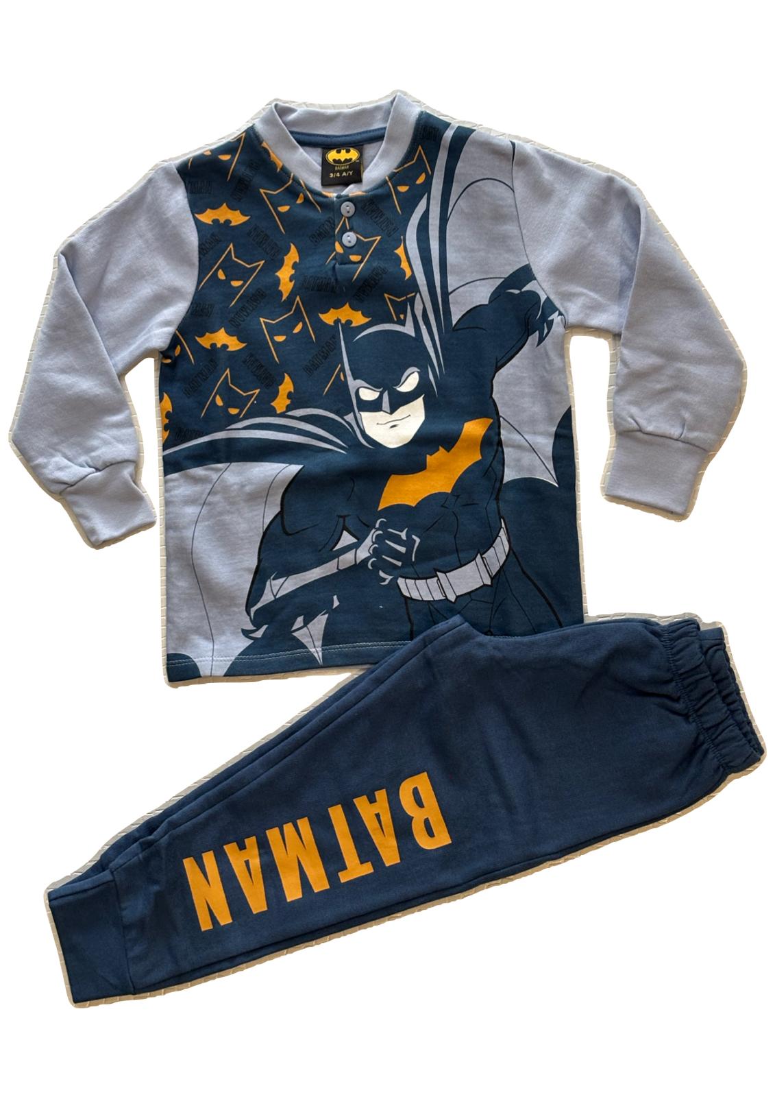 Pigiama bambino cotone felpato BATMAN – Taglia 3/4 anni