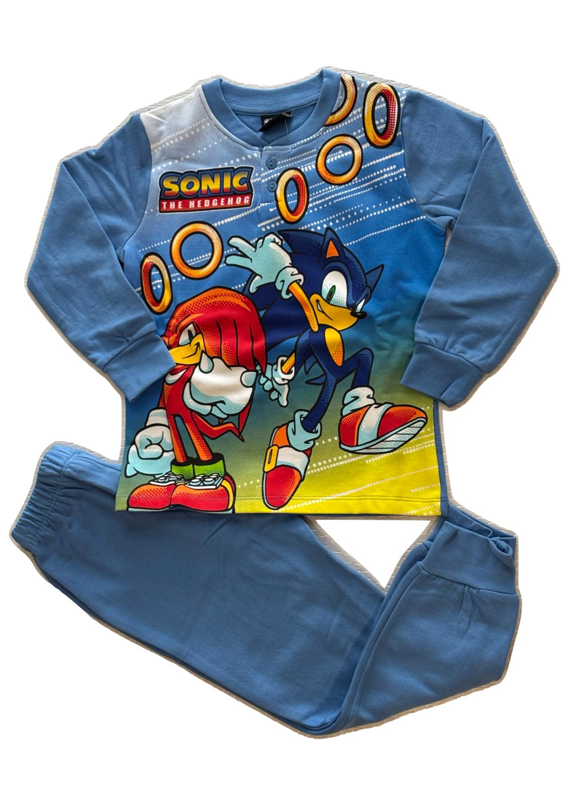 Pigiama bambino cotone felpato SONIC