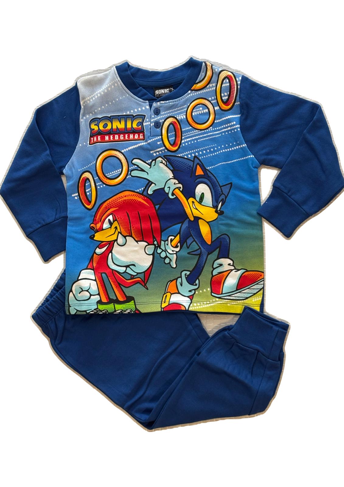 Pigiama bambino cotone felpato SONIC