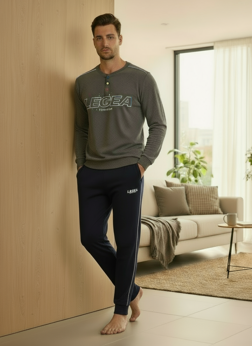 Pigiama Uomo in Cotone Interlock LEGEA Homewear - Taglia 4/M