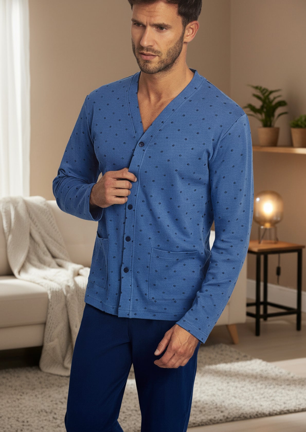 Pigiama Uomo Calibrato in cotone Interlock IL GRANCHIO - Taglie 56 e 58