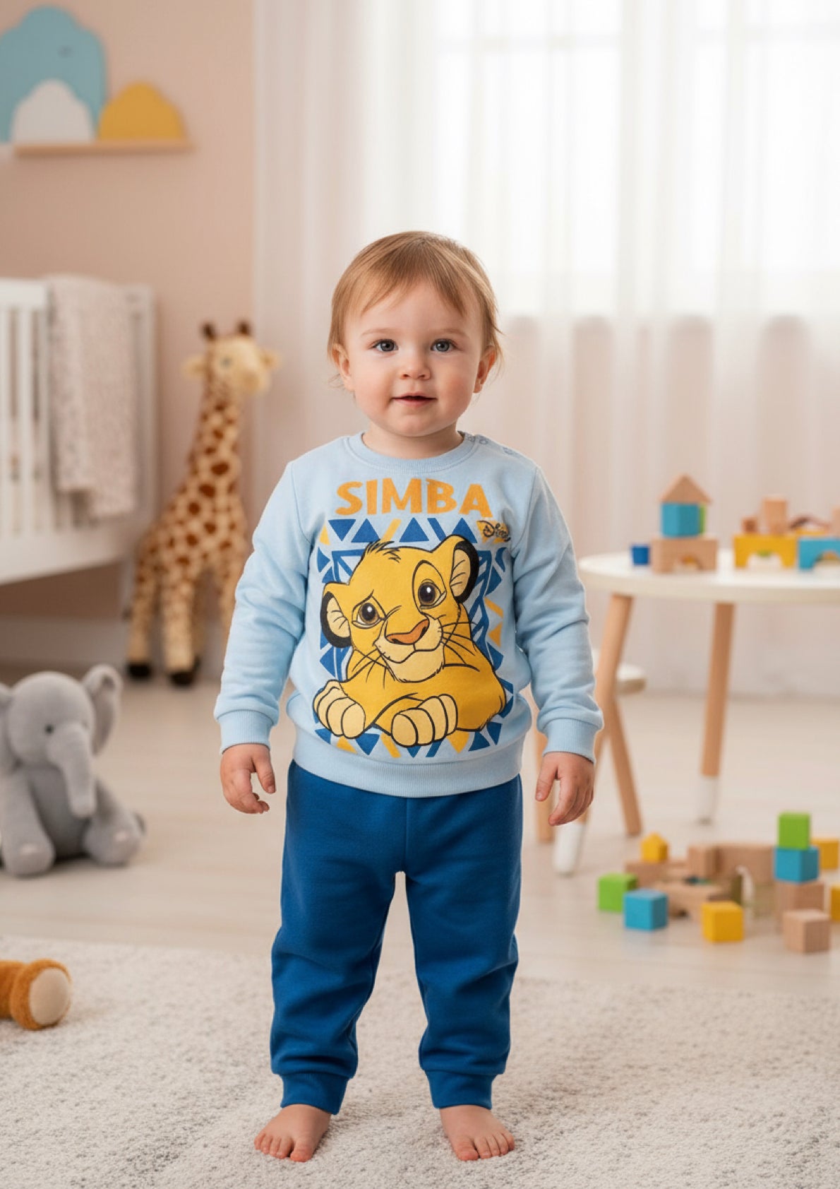 Pigiama Neonato in cotone felpato Disney Re Leone - Taglia 30 mesi