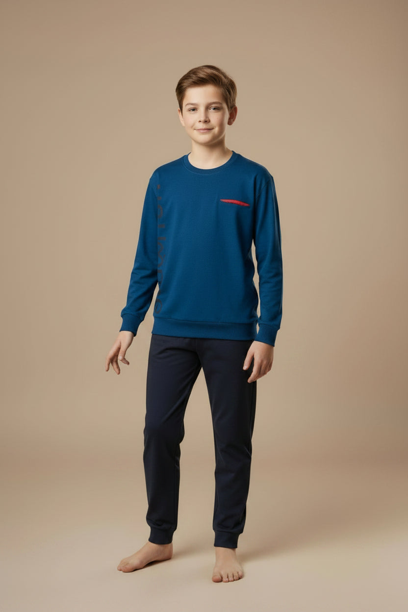 Pigiama Ragazzo manica lunga cotone interlock YOU&ME - Taglia 10/12 anni
