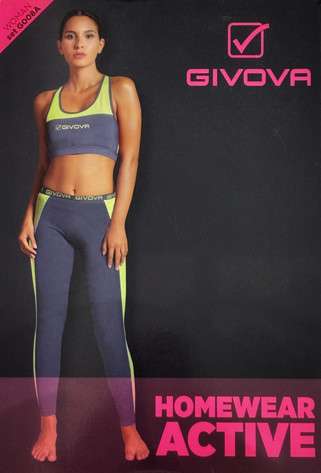 Completo sportivo donna top + leggings GIVOVA