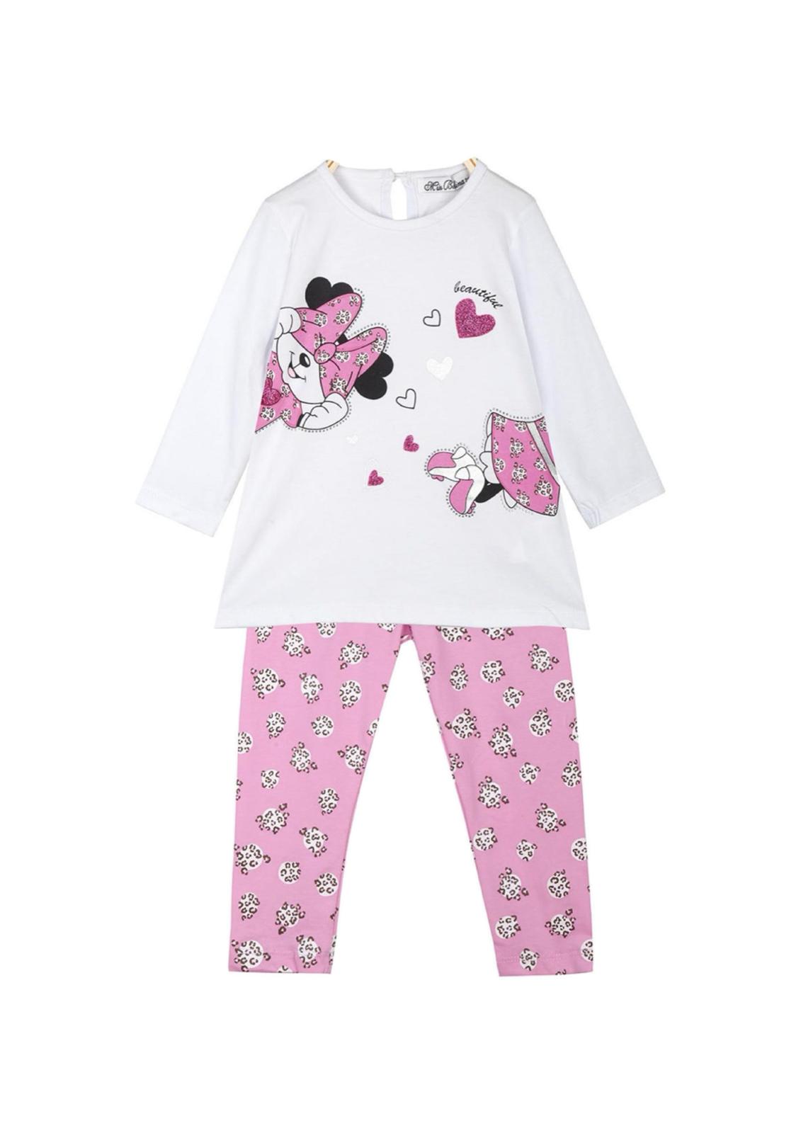 Completo neonata 2 pezzi con dettagli strass MISS BELLINA