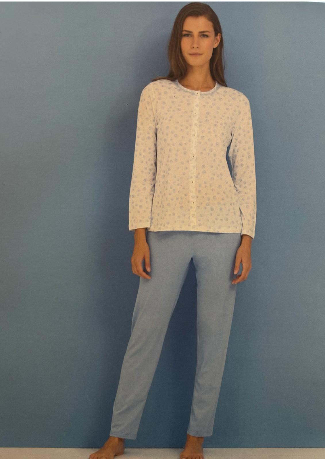 Pigiama aperto donna manica lunga jersey LINCLALOR