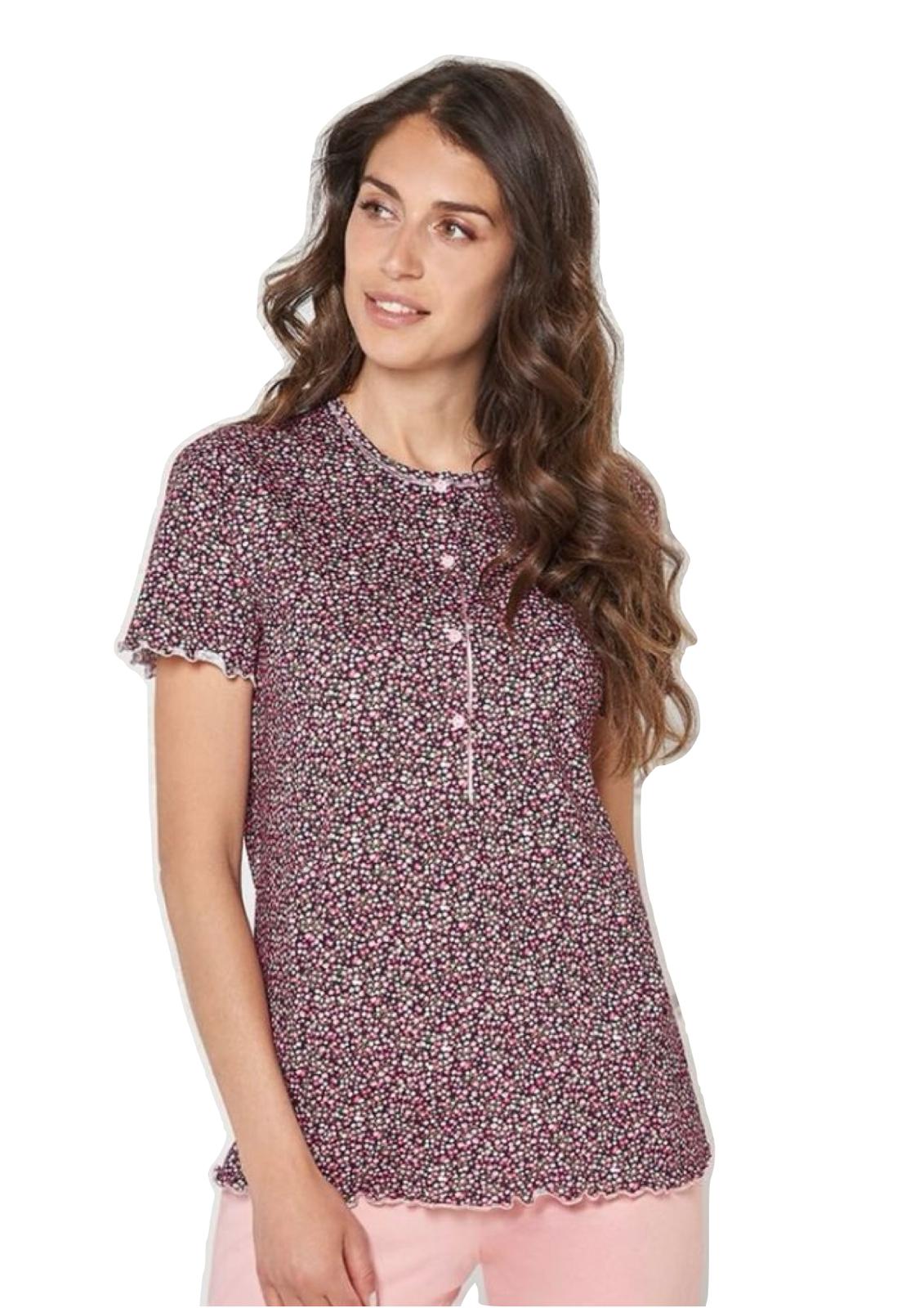 Pigiama Donna manica corta in jersey stampato LINCLALOR - Taglia 58
