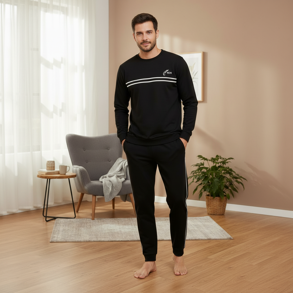 Pigiama Uomo manica lunga jersey ORONERO - Taglie M e XL