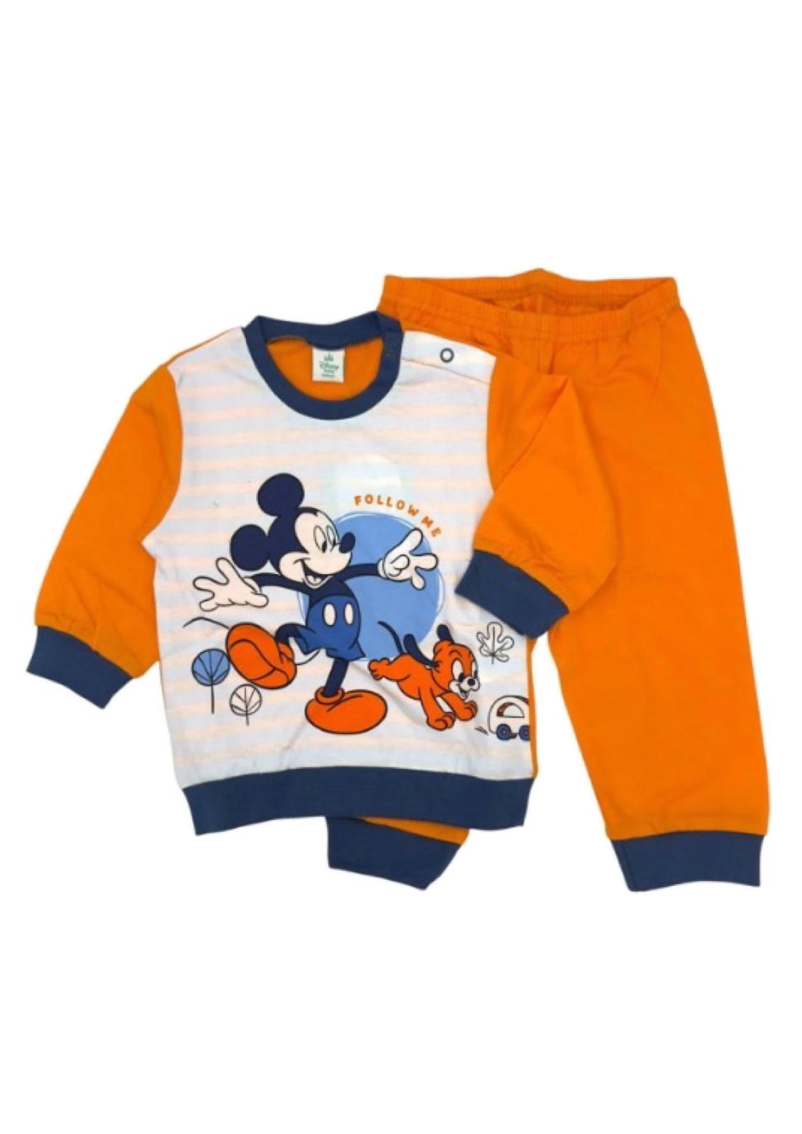 Pigiama Neonato e Bambino manica lunga primaverile in Jersey di Cotone Mickey Mouse Disney ELLEPI