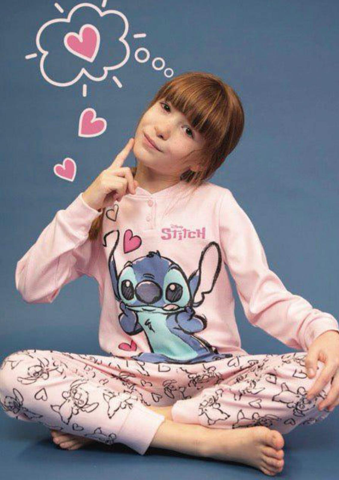 Pigiama Bambina manica lunga Cotone Interlock Lilo&Stitch
