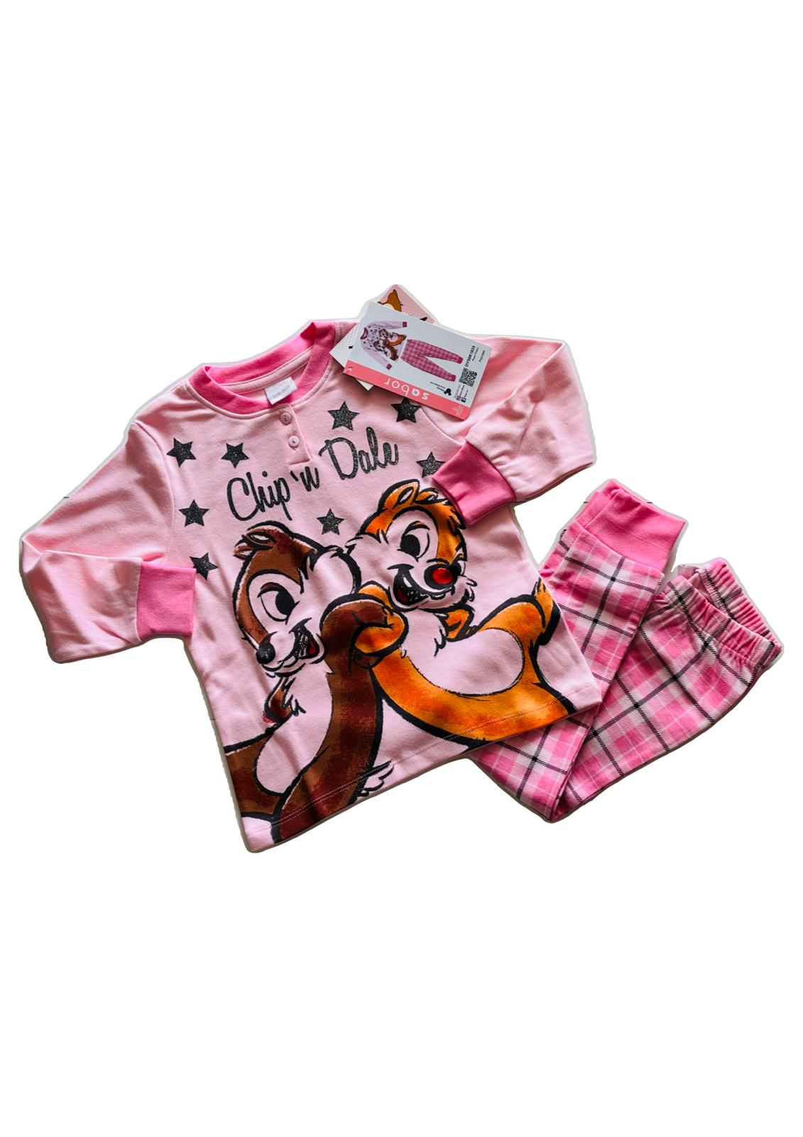 Pigiama Bambina manica lunga Cotone Interlock Disney Cip e Ciop