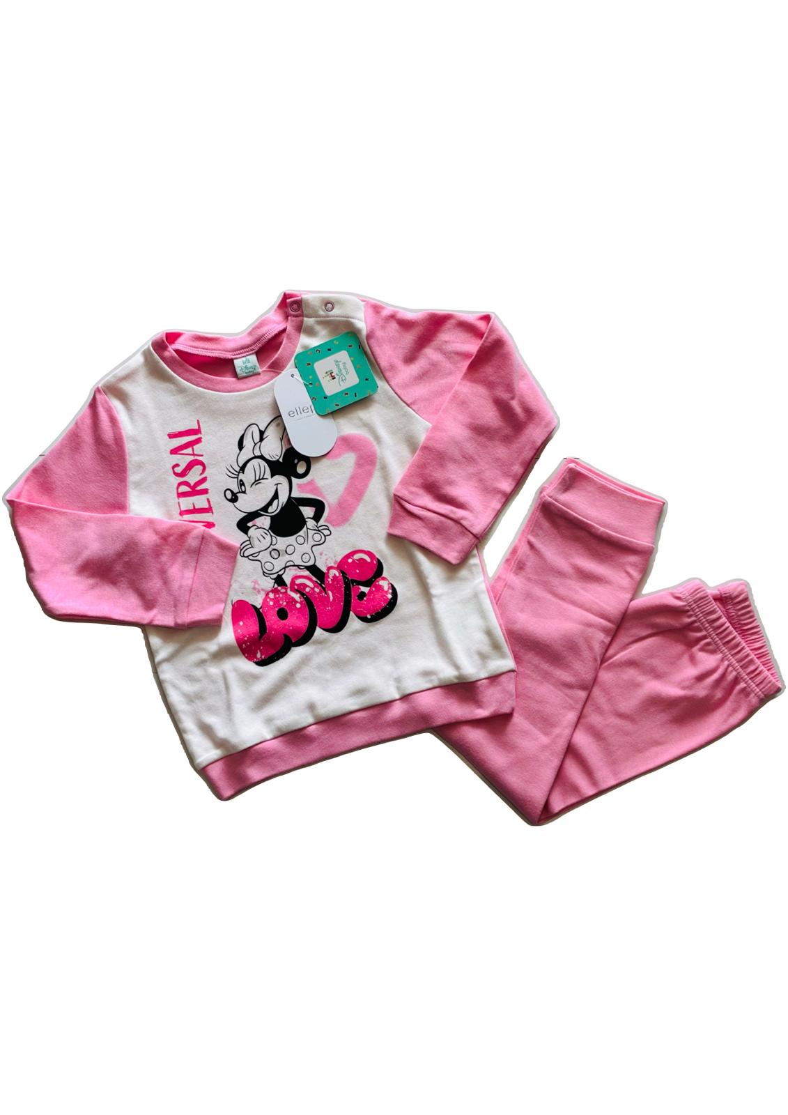 Pigiama Bambina manica lunga Cotone Interlock Disney Minnie