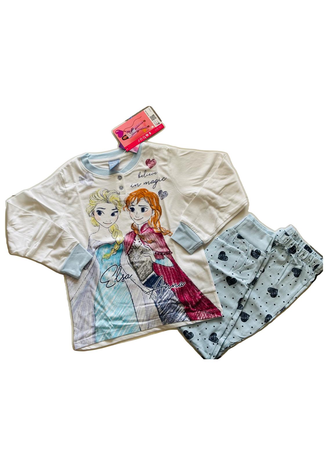 Pigiama Bambina manica lunga Cotone jersey Disney Frozen