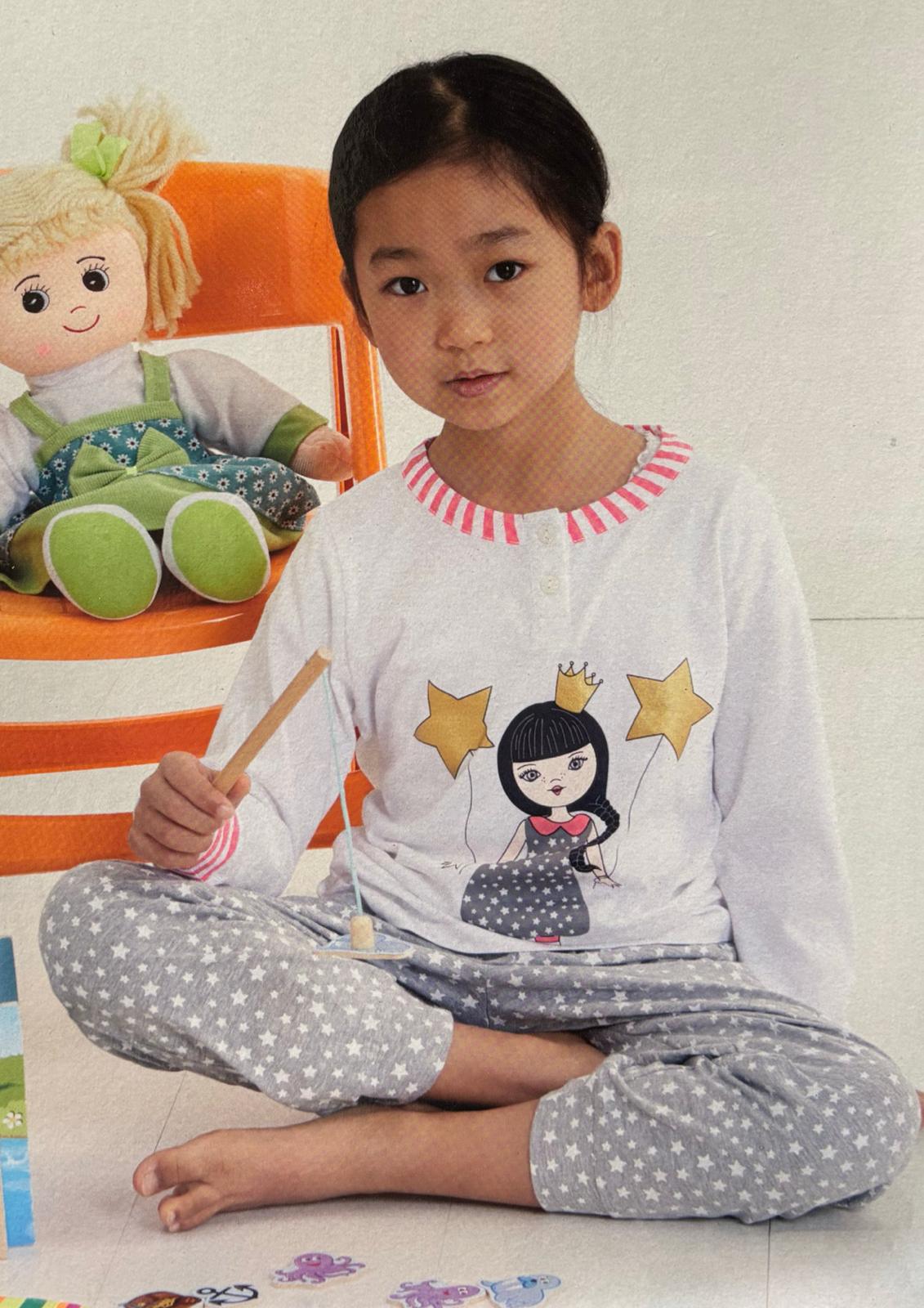 Pigiama Bambina manica lunga Cotone jersey Piccoli Sogni by Bollicine
