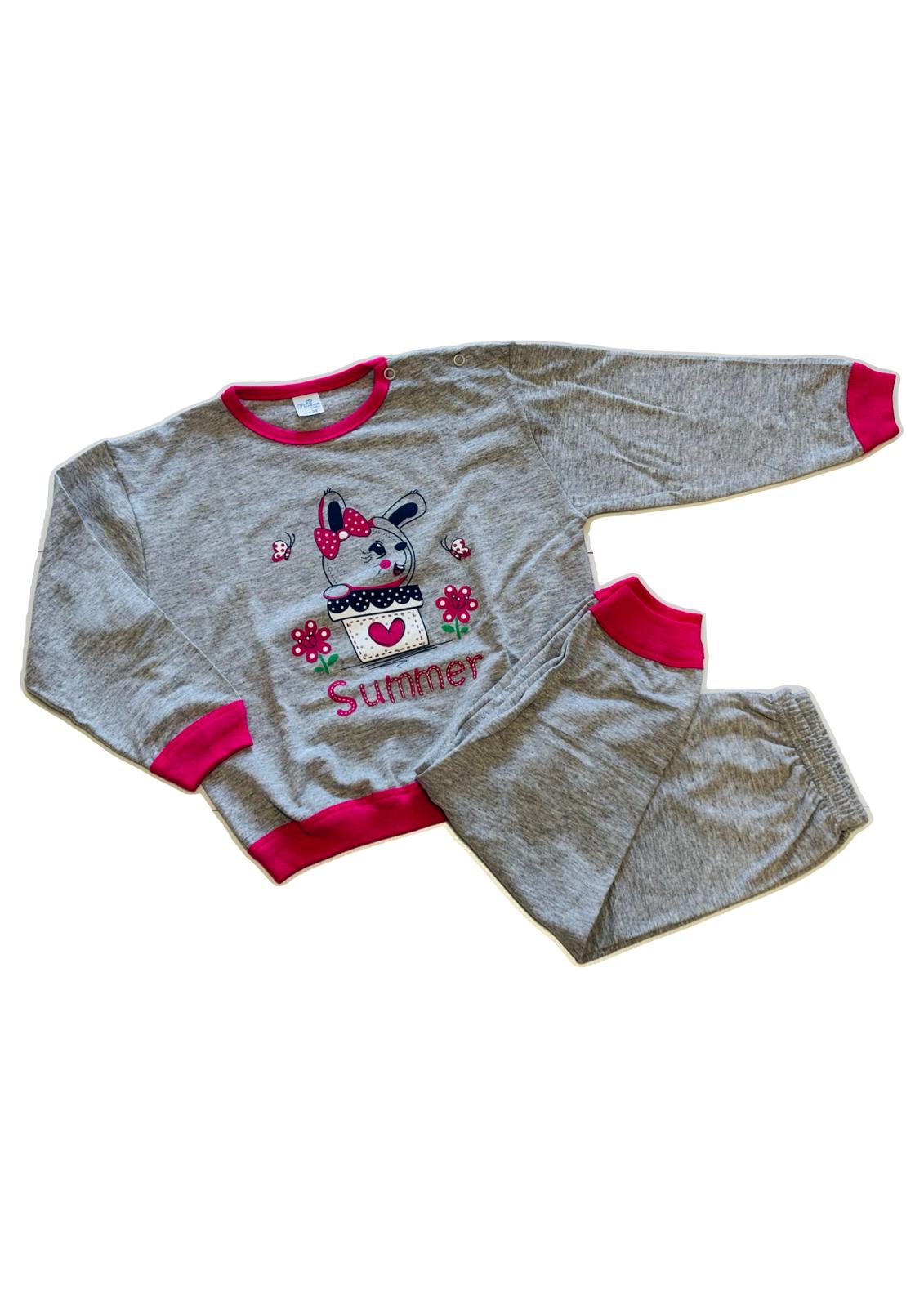 Pigiama Bambina manica lunga 100% Cotone primaverile
